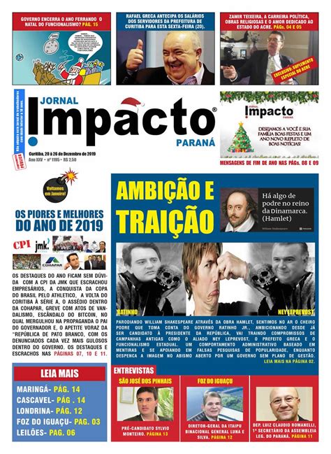 Impacto Paraná Diário AMBIÇÃO E TRAIÇÃO