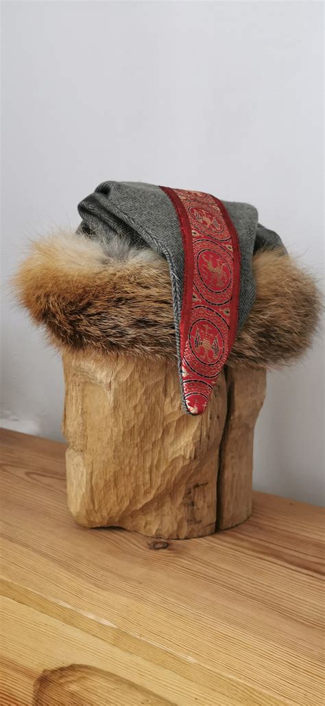 Triangle Norse Merchant Hat Viking Hat With Fursize 58 59 Etsy
