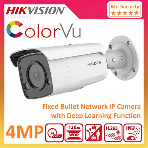 Hikvision 4mp Poe H265 Colorvu 247 Full Time Color Night Vision Ip67