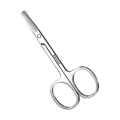 Professional Stainless Steel Curved And Rounded Facial Hair Scissors