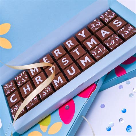 Personalised Mum Mom Mummy Christmas Chocolates By Cocoapod
