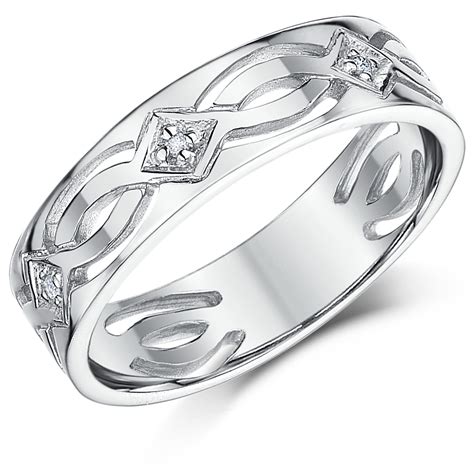 Check spelling or type a new query. His & Hers 5&6mm 9ct White Gold Celtic Diamond Wedding ...