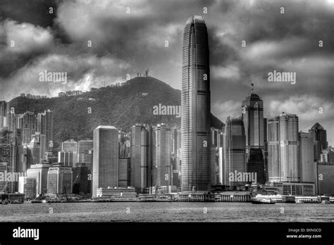 Hong Kong Island China City Skyline Of Central District And Victoria