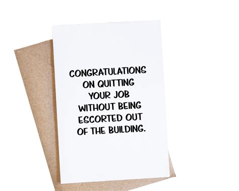 Leaving Job Card Co Worker Goodbye Farewell New Job Instant Digital