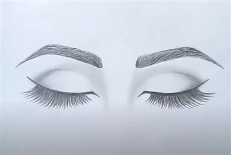 How To Draw Closed Eyes By Pencil For Beginners Easy Eye