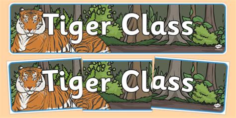 FREE Tiger Themed Classroom Display Banner