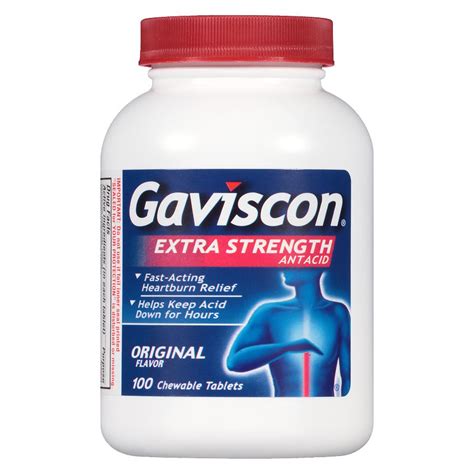 Gaviscon Extra Strength Chewable Antacid Tablets Original Walgreens