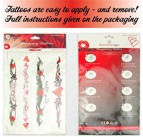 New 8 Large Sexy Naughty Temporary Tattoos For Women Ladies Adult Fun