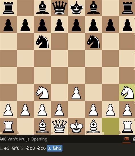 Im Black Opponent Is White Opponent Plays Nh3 And Later I Resign