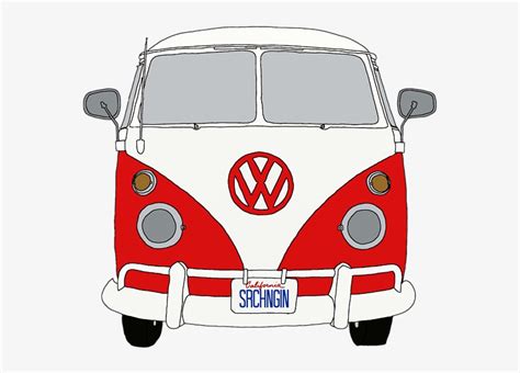 Vw Bus Front View Drawing Free Image Download Vlrengbr