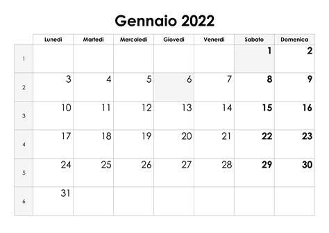 Calendario Gennaio 2022 Calendariosu