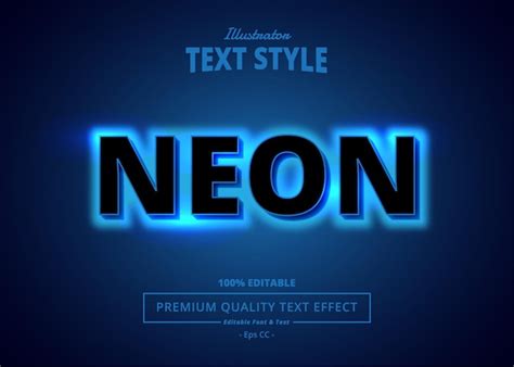 Premium Vector Neon Glowing Text Effect Editable Neon Light Text