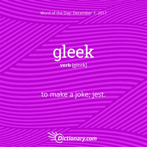 Todays Word Of The Day Is Gleek Wordoftheday Language