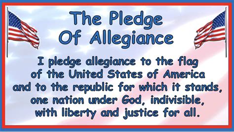 Free Printable Of The Pledge Of Allegiance Cards