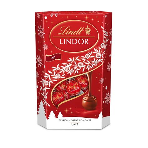 LINDT Lindor Bouchées de chocolat au lait extra fin fourrées g pas cher Auchan fr