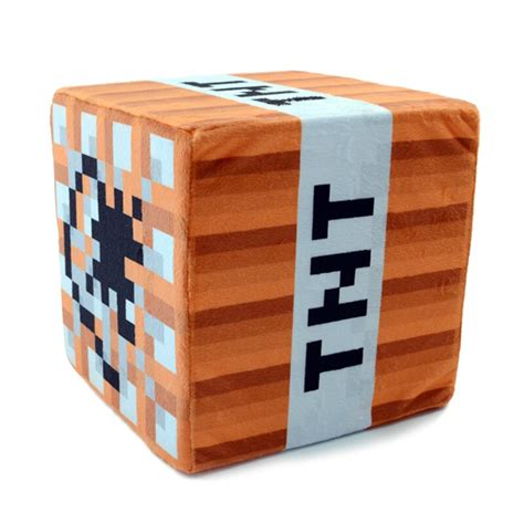 20cm Minecraft Tnt Plush Toys Cartoon Game Square Stuffed Toys Pillow