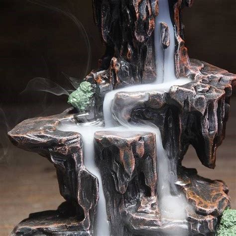 Mountains River Waterfall Incense Burner With 10 Incense Cones