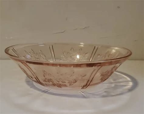 Vintage Jeanette Cherry Blossom Pink Depression Glass Serving Bowl 8 1 2 Euc 35 00 Picclick