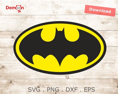 Batman Logo Color Cut File For Silhouette Cricut Cameo Svg Etsy