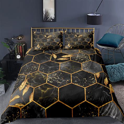 3 Piece Duvet Cover King Geometric Bedding King Size Comforter Etsy Uk