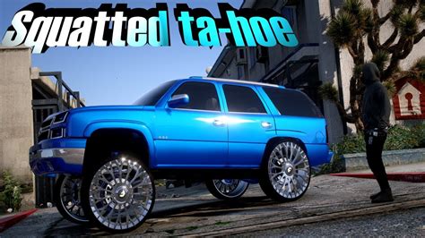 Chevy Tahoe On 30 Inch Wheels Squatted Truck Mod Gta 5 Youtube