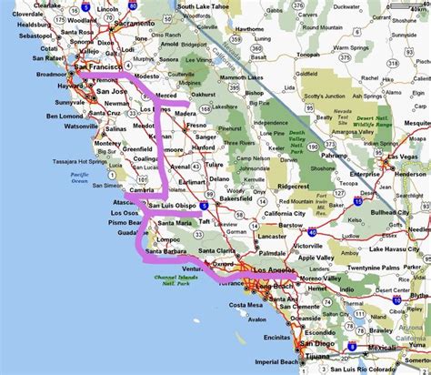 Our Road Map Southern California Map South Lake Tahoe California