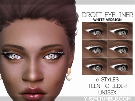 The Sims Resource Y Droit Eyeliner White