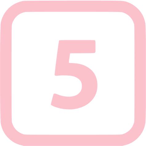 Pink 5 Icon Free Pink Numbers Icons