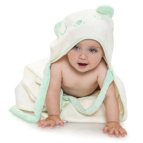 Premium Extra Soft Hooded Bamboo Baby Bath Towel And Washcloth Organic