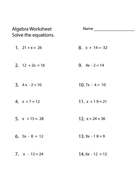 Math Worksheet Grade 12
