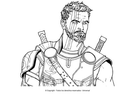 Los Mejores Dibujos De Thor Para Colorear