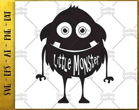 Monster Svg Cute Svg Little Monster Svg Baby Svg Cut Etsy