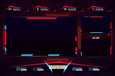 Iron Twitch Overlay Template Graphic Templates Envato Elements