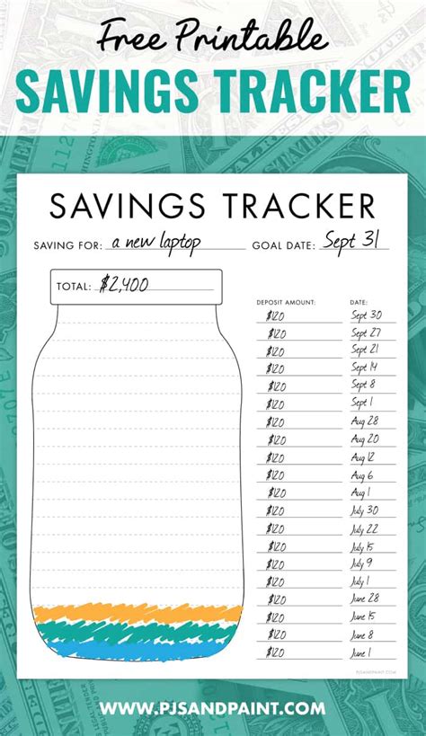 Savings Tracker Printable Pdf Free
