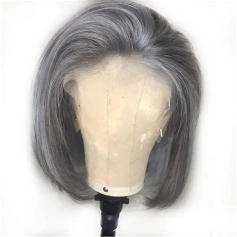 dark grey ombre short bob headband wigs loose wave color human hair wigs peruvian remy hair 1b