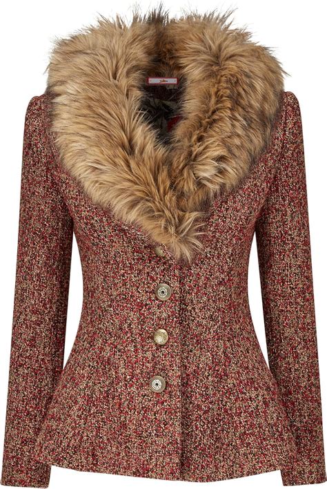 joe browns women s fabulously fur collar coat jacket multicoloured a multi a 12