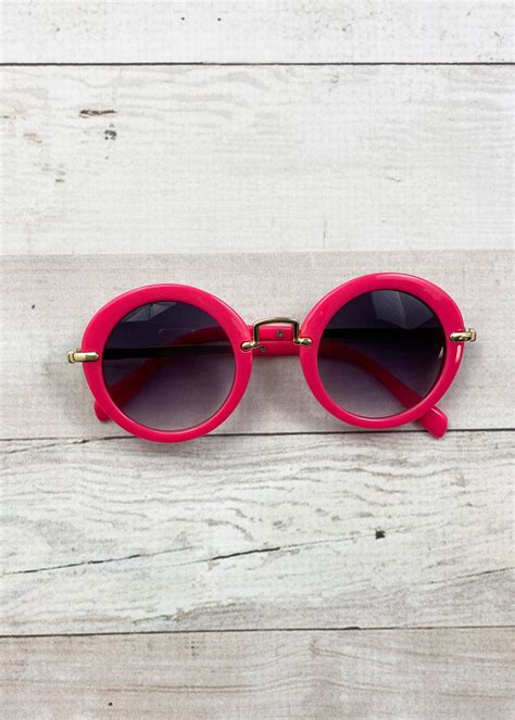 Hot Pink Fashion Sunglasses For Girls