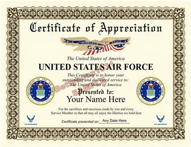 Why send an appreciation letter appreciation letter sample below are tips on how to write appreciation letters, as well as a list of appreciation letter. US AIR FORCE Certificate of Appreciation *8.5 by 11 inches* Military - USA Made | eBay