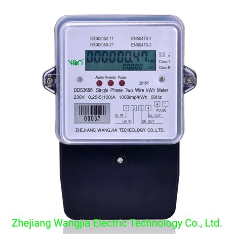 Single Phase Two Wire Electronic Energy Meter Kwh Energy Metersingle