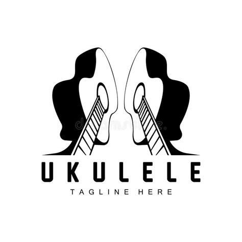 Minimalist Ukulele Music Logo Design Ukulele Guitar Vector Ukelele