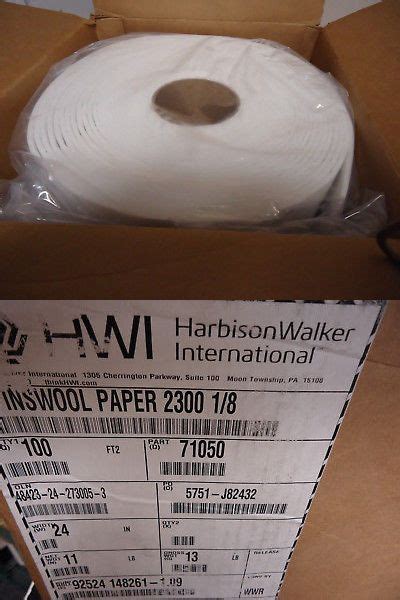 Inswool 2300 Paper Flexible Refractory Paper 18 X 100 Square Feet