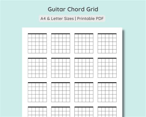 Beginner Guitar Chord Charts Printable Pdf Instant Digital 48 Off