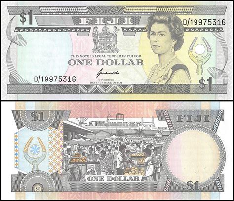 Fiji 1 Dollar Banknote 1993 Nd P 89 Unc