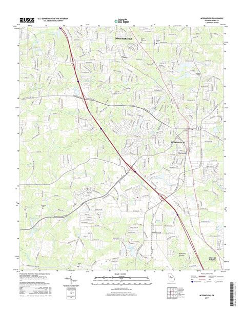MyTopo Mcdonough, Georgia USGS Quad Topo Map