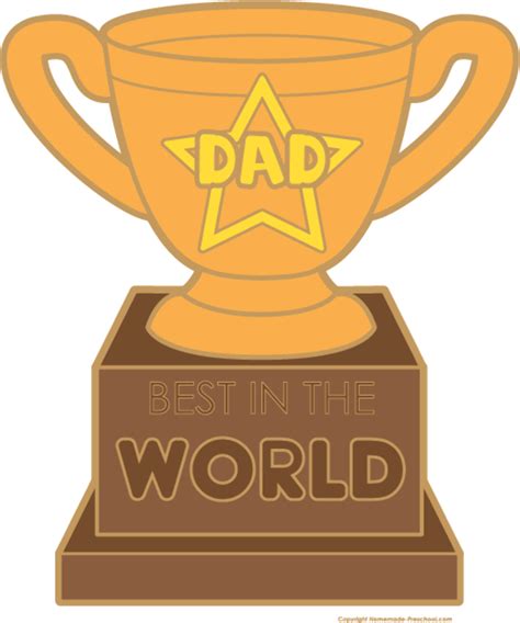 Football Trophy Clipart Best Dad Happy Fathers Day Transparent Images