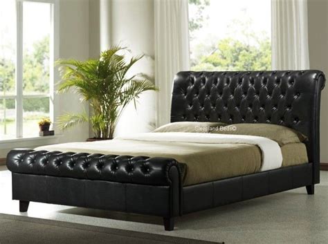 Below share our ideas for living room color schemes with brown leather furniture. Richmond Chesterfield Sleigh Bed In Brown Faux Leather ...