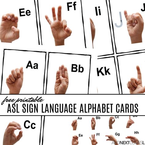 Free Printable Asl Sign Language Alphabet Cards And Poster Sign