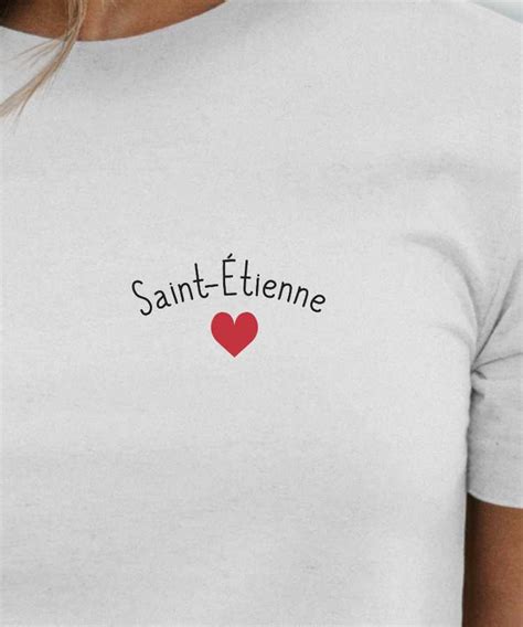 T Shirt Saint Étienne Coeur