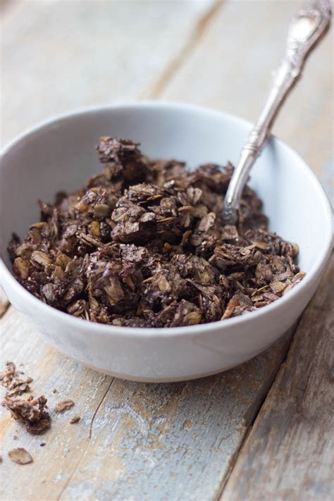 Dark Chocolate Granola With Coconut Recipe Chocolate Granola