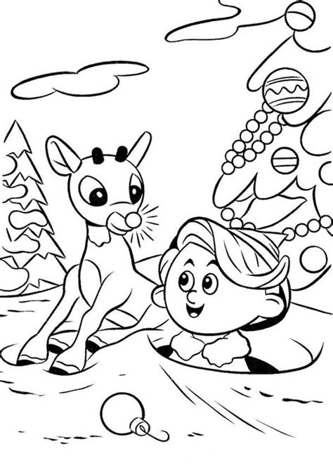 rudolph coloring pages    print